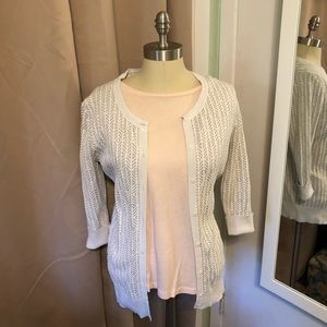 White knit cardigan